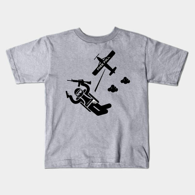 Skydiving in game with your guns Kids T-Shirt by The Wonder View